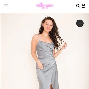 Cocktail dress size medium in beautiful silver color.